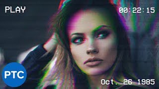 Photoshop Tutorial: VCR VHS Camcorder Glitch Effect [FREE PSD TEMPLATE INCLUDED] screenshot 1