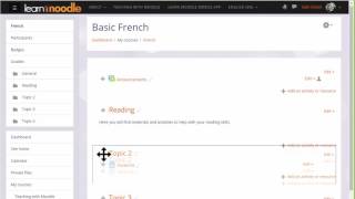 Editing course sections  Learn Moodle 3 2