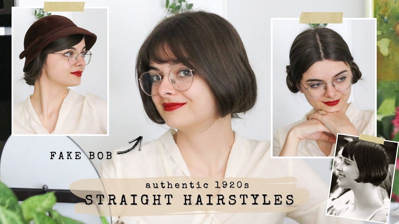 Authentic 1920s Hairstyles For Straight & Long Hair 👒 Vintage Flapper Hair  - YouTube