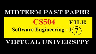 CS504 MIDTERM FILE 7|PAST PAPER|VIRTUAL UNIVERSITY