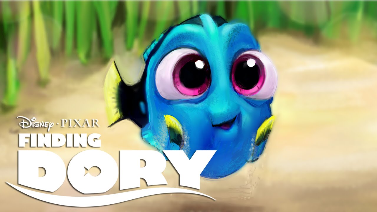 Baby Dory (Finding Dory) - Sketch + Paint Demo - YouTube