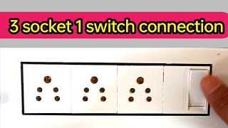 Celebrity 3 Socket 1 Switch Board Wiring Connection | Extension Board Wiring | 3 five pin socket and 1 switch Net Worth
