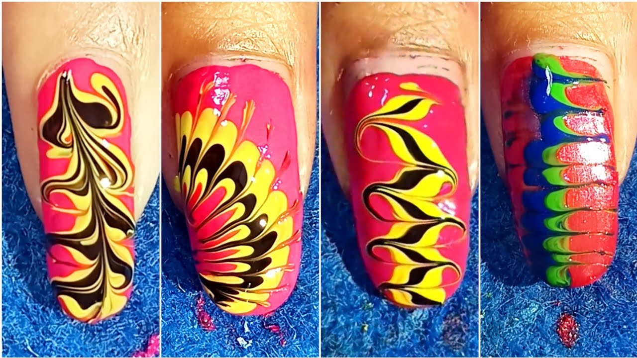 4 top nail art design at home 🏡 for beginners 💅💅💅💅💅💅💅 nailart 