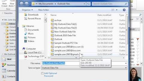 Outlook 2010 About the Two Outlook .pst File Types