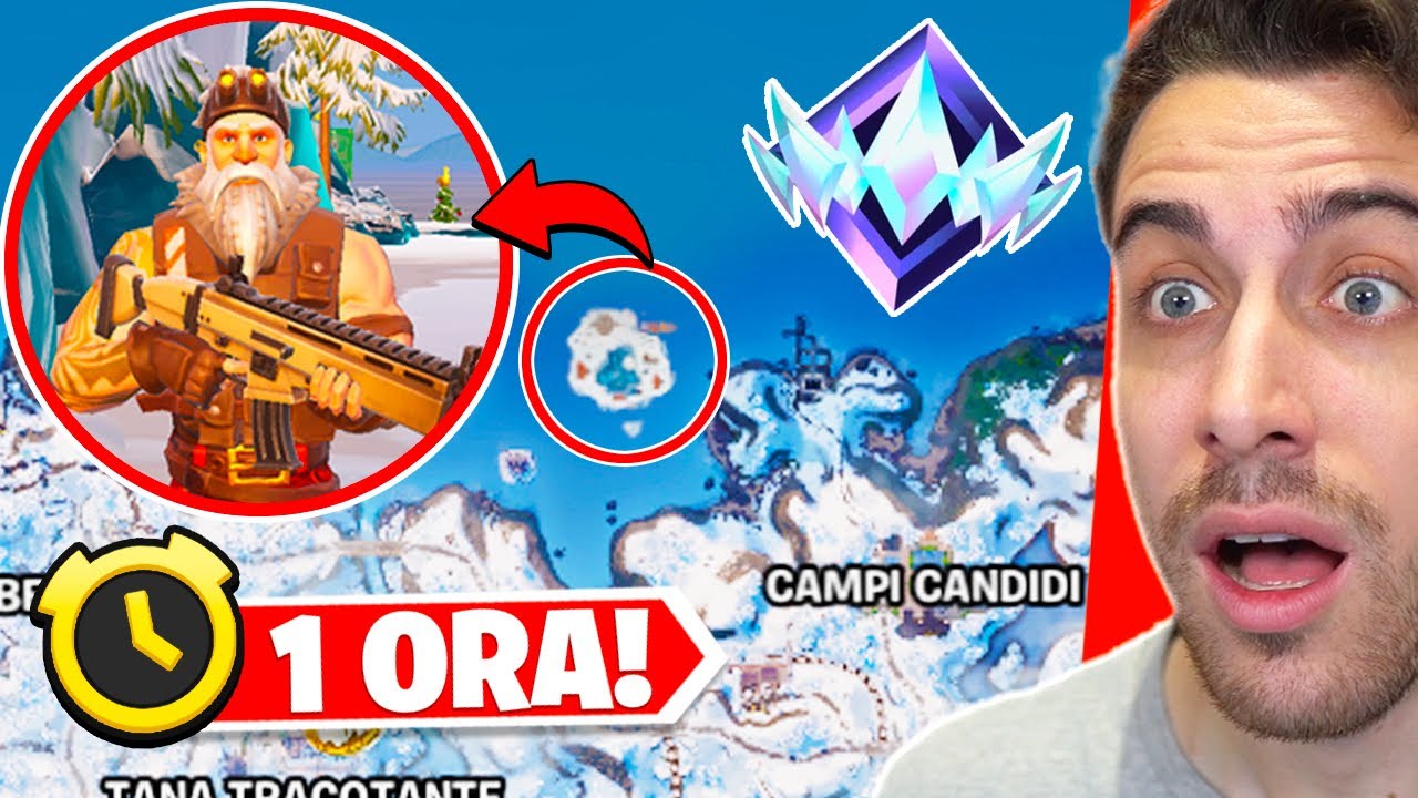 Atterro per 1 ORA sull'ISOLA di BABBO NATALE in RANKED! Capitolo 5 Fortnite ITA!