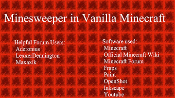 Minesweeper in Vanilla Minecraft