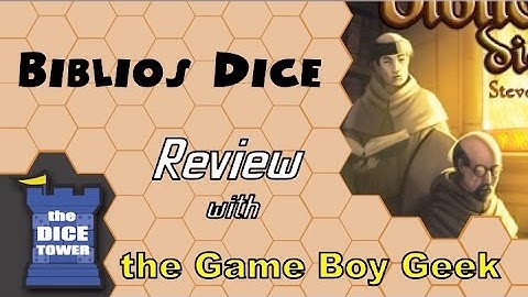 Biblios Dice Review - with the Game Boy Geek