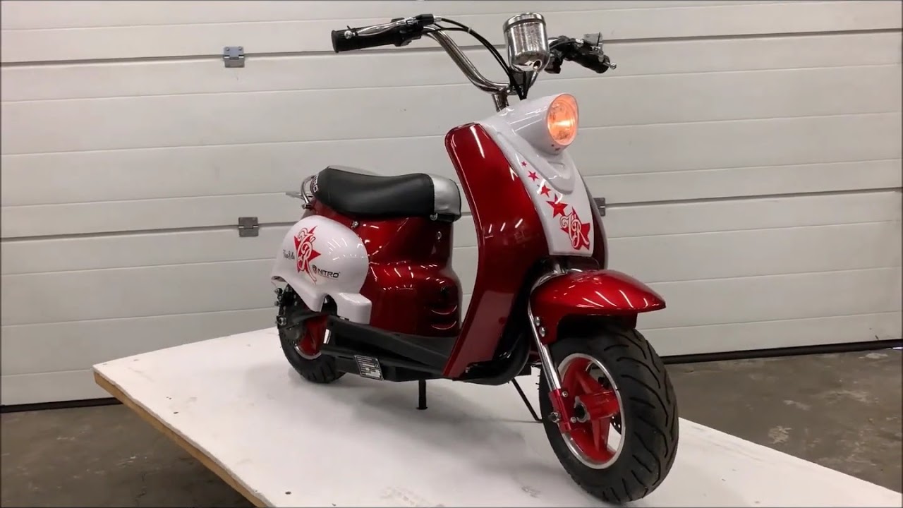 Scooter électrique enfant rétro 350W bleu - 4 à 10 ans