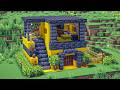 How to Build an EASY Modern Stone House in Minecraft Survival