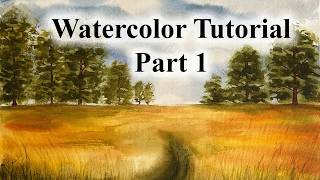 Watercolor Landscape Tutorial part 1