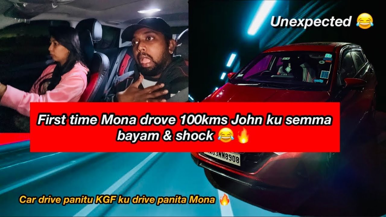 Mona Driving skills exposed😳/John got shocked😱/#agvlogs #vlog #funny #love #youtube #car #driving