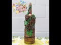 Bottle Decorated with Grapes