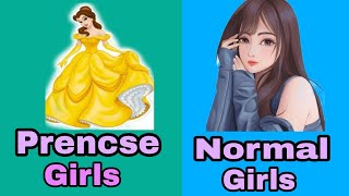 Princess 👸 Girls vs Normal Girls 🥰 || Princess room vs Normal room || 🤍🐚