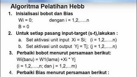 03 Jaringan Hebb