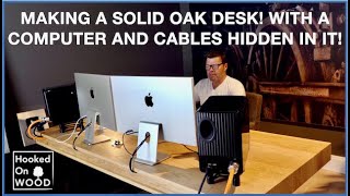 DIY: Solid Oak Desk with a computer and cables hidden in it! by Hooked On Wood 36,982 views 11 months ago 15 minutes