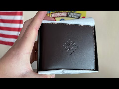 New Patek Philippe brown leather wallet 