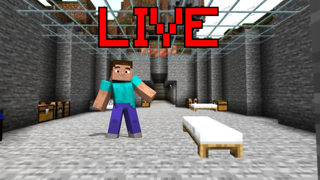LIVE Building HUGE Minecraft Survival Base! - YouTube