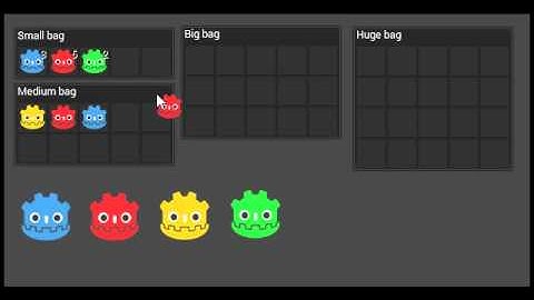 Inventory component with Godot engine
