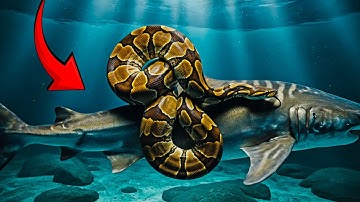 Animal rescue : Great White Shark Rescued From Giant Python Attack