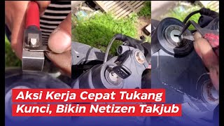 Aksi Kerja Cepat Tukang Kunci, Bikin Netizen Takjub