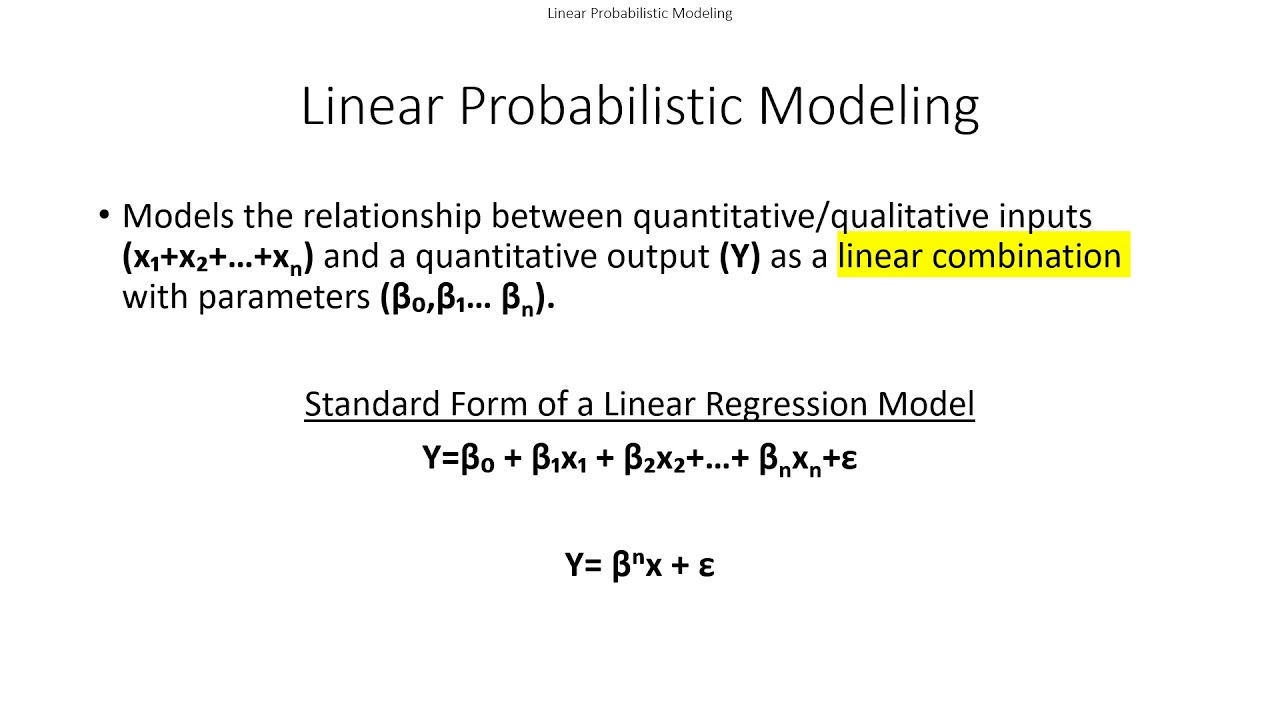 Linear Probabilistic Modeling - YouTube