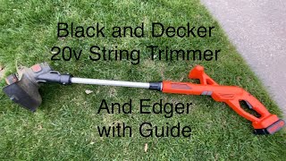 Black and Decker 20V MAX 10 inch Cordless Battery Powered String Trimmer/Edger - Weed Eater - Edger