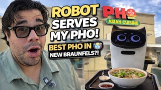Robot Serves My Pho?! 🤖🍜 Best Pho in New Braunfels Texas | PHO Asian Cuisine Review
