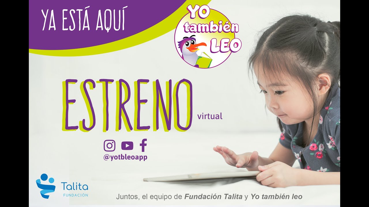 Estreno virtual “Yo también leo” app
