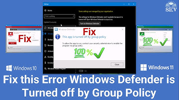 Fix "This App Is Turned Off by Group Policy" Error in Windows 10/11 | Fix Windows Defender Problem
