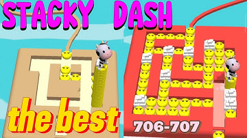 Stacky Dash - All Levels Gameplay Android,ios hard level #706 #707