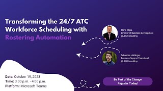 Webinar: Transforming the 24/7 ATC Workforce Scheduling with Rostering Automation