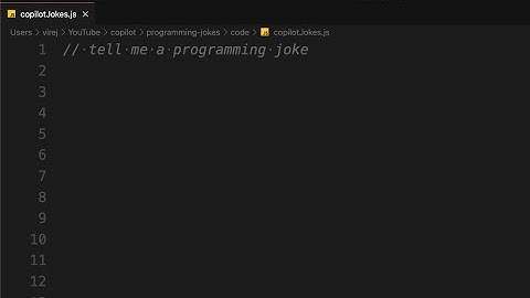 Github copilot tells a programming joke