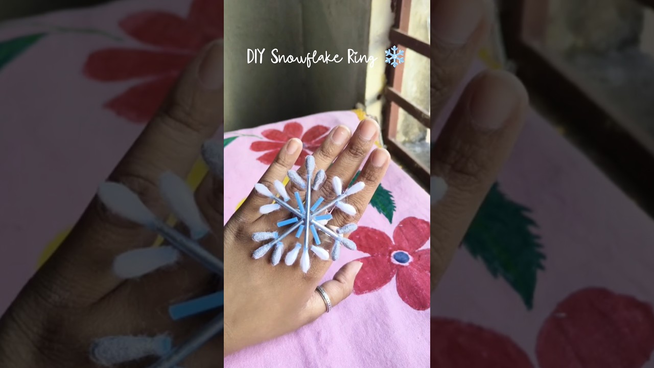 Christmas Special DIY Part-4✨ Snowflake Ring❄️