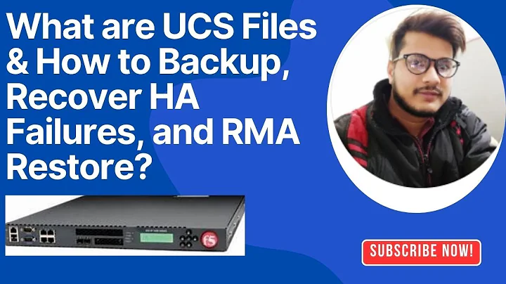 What are UCS Files & How to Backup, Recover HA Failures, and RMA Restore?