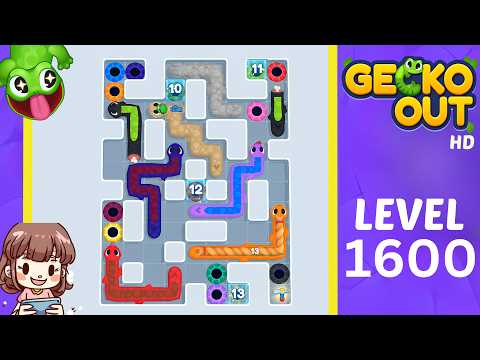 Gecko Out Level 1600 Solution Walkthrough