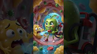 Apple vs Fat & Germs Inside Human Body | 3D Animated Short