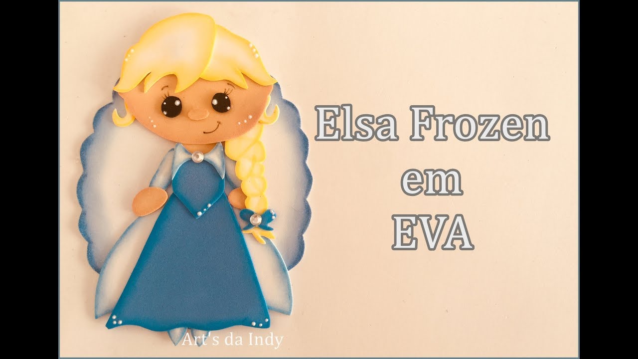 DIY - Como fazer Elsa frozen- aplique para capa de caderneta de vacinação - Art's da Indy