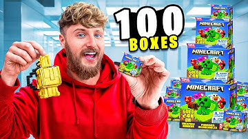 UNBOXING 100 MINECRAFT MYSTERY BACKPACK HANGERS (GOLDEN CREEPER)