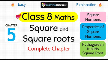 Class 8 maths Square and Square Roots | Class 8 maths chapter 5 square and square roots