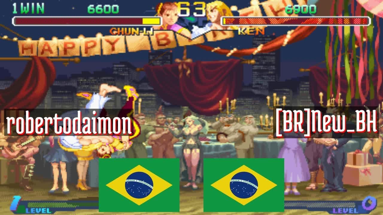 FT5 @sfa2u: robertodaimon (BR) vs [BR]New_BH (BR) [Street Fighter Alpha 2 sfa2 Fightcade] Aug 4