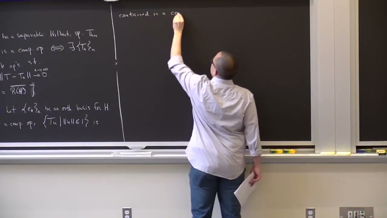 Lecture 20: Compact Operators and the Spectrum of a Bounded Linear Operator on a Hilbert Space