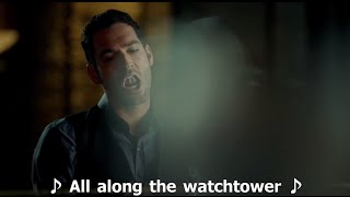 Lucifer sings All Along The Watchtower with lyrics HD Resimi