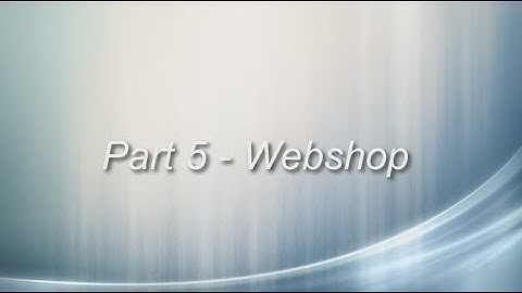 Create a webshop with Asp.Net - Part 5