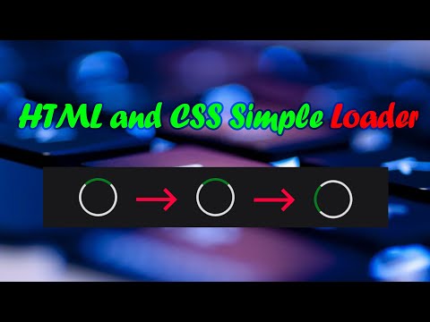 HTML and CSS Very Simple Loader Creation | Easy | Basic
