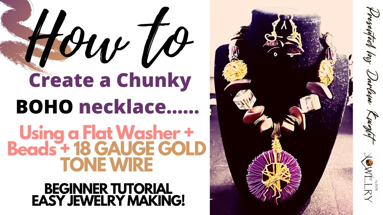 How to Make a Chunky Statement Necklace: Beginner Tutorial - Easy ...