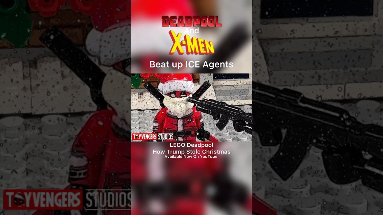 Дэдпул и Люди Икс избивают агентов иммиграционной службы, чтобы спасти Санту 