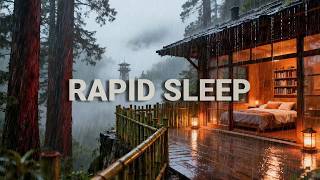 🔴 [Deepest Peace] Intense Rain in a Foggy Redwood Forest for Rapid Sleep ⛈️🌲