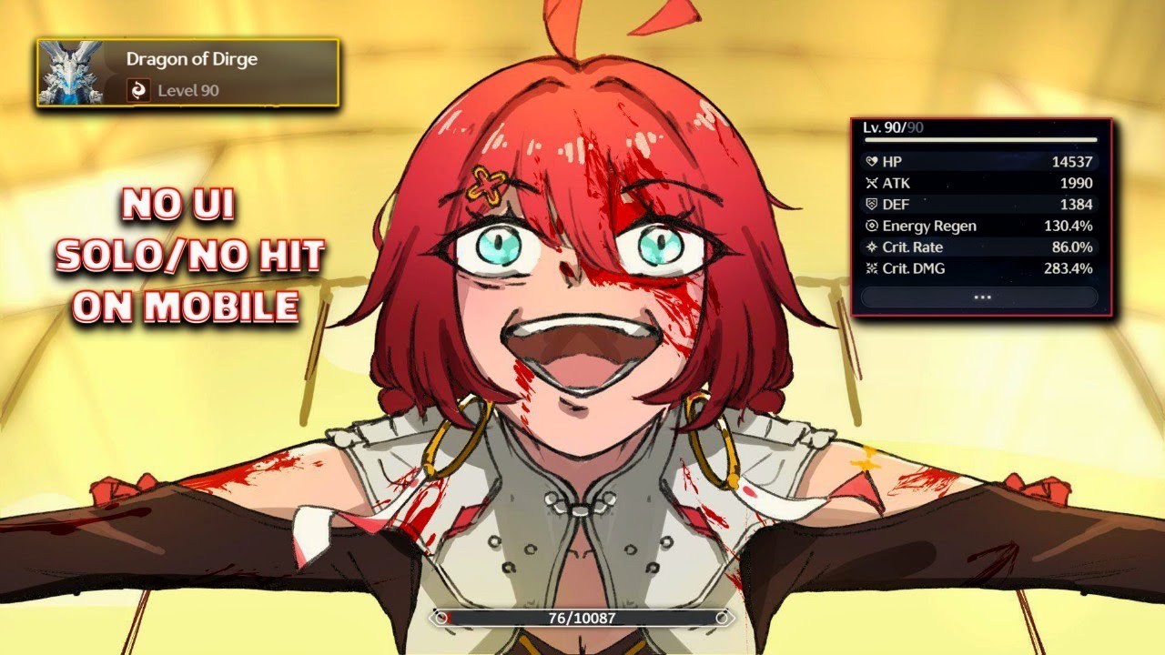 Danjin (Solo/No Hit + No UI) Dragon  Of Dirge | Wuwa ToA 2.1 | Wuthering Waves