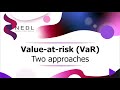 Value-at-risk (VaR) - variance-covariance and historical simulation methods (Excel) (SUB)