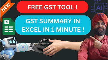 GST SUMMARY IN EXCEL IN ONE MINUTE ! DOWNLOAD ALL GST RETURNS IN ONE CLICK  ! FREE GST TOOL AI